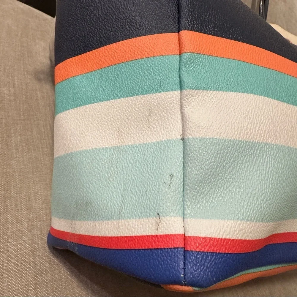 Kate Spade Laurel Way Striped Beach Tote Shoulder Baby Diaper Bag  Multicolor